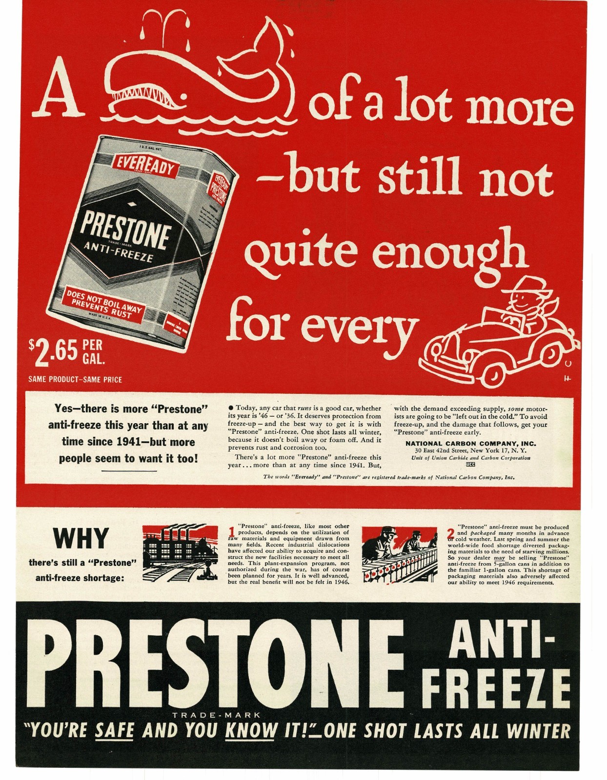 1946 Prestone Anti-Freeze Vintage Print Ad 1 1946 Prestone Anti-Freeze Vintage Print Ad 1
