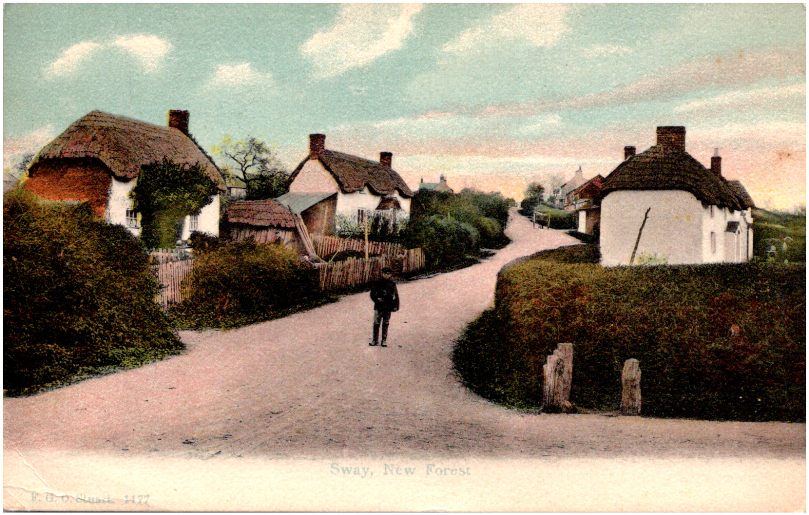 Sway Village in New Forest Hampshire England 1900s Antique Postcard UK