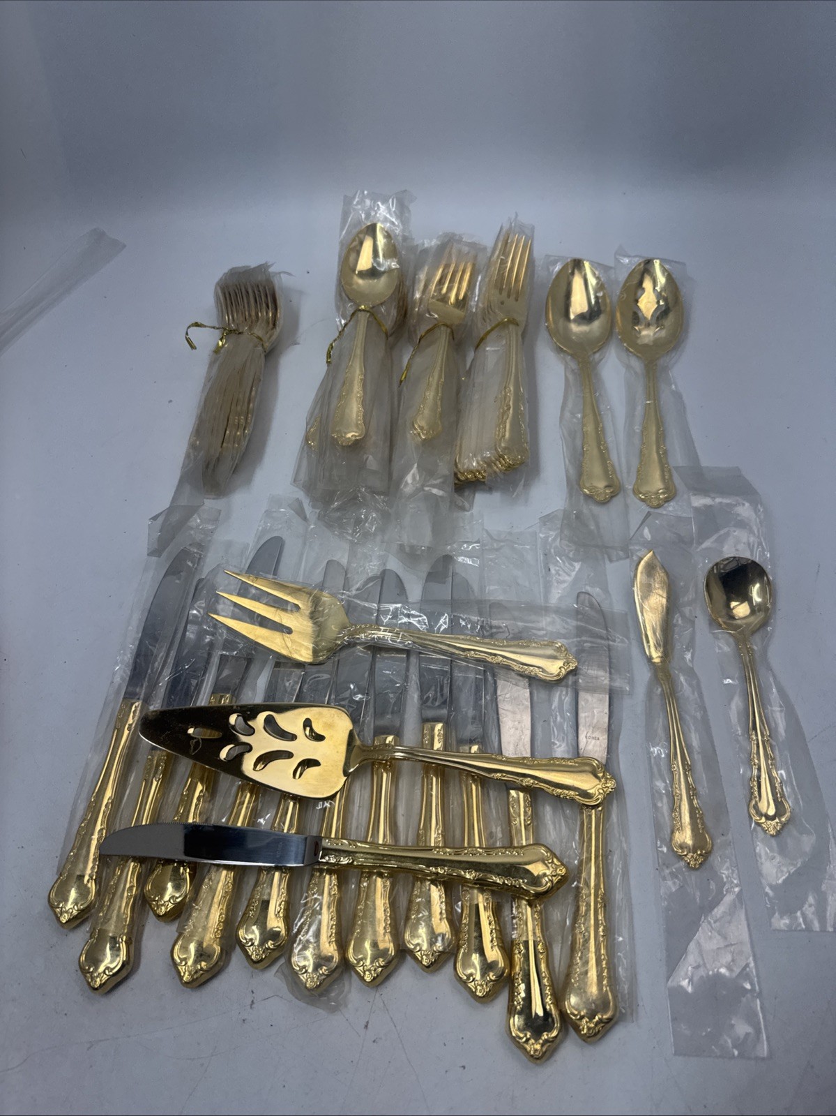 1847 Rogers Bros Gold Stainless Flatware Set 66 Pieces Without Box