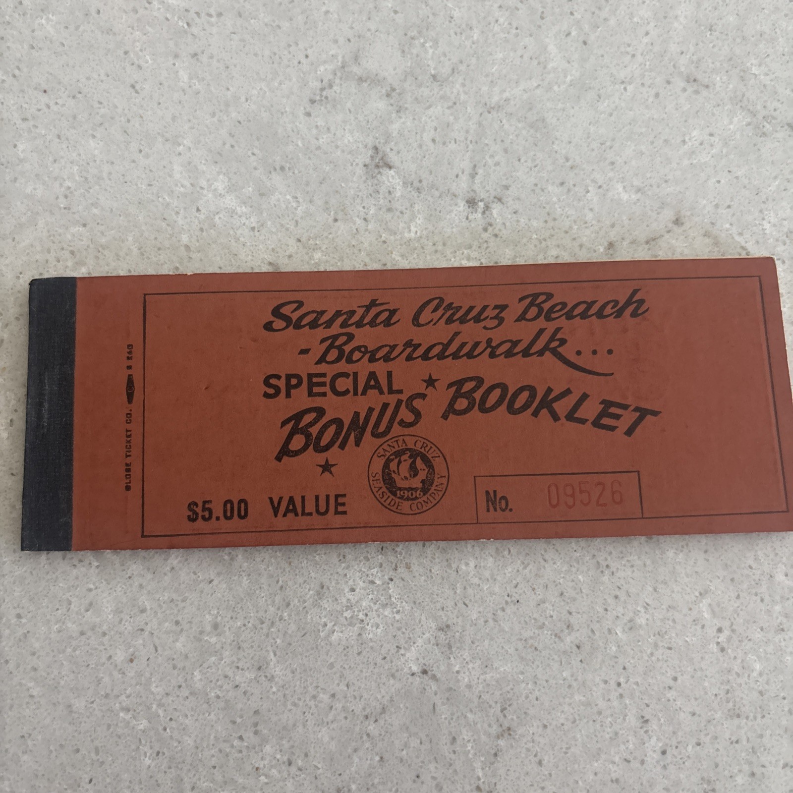 1960’s Santa Cruz Beach Boardwalk Special Bonus Book 10 Cent Tickets Mint Cond