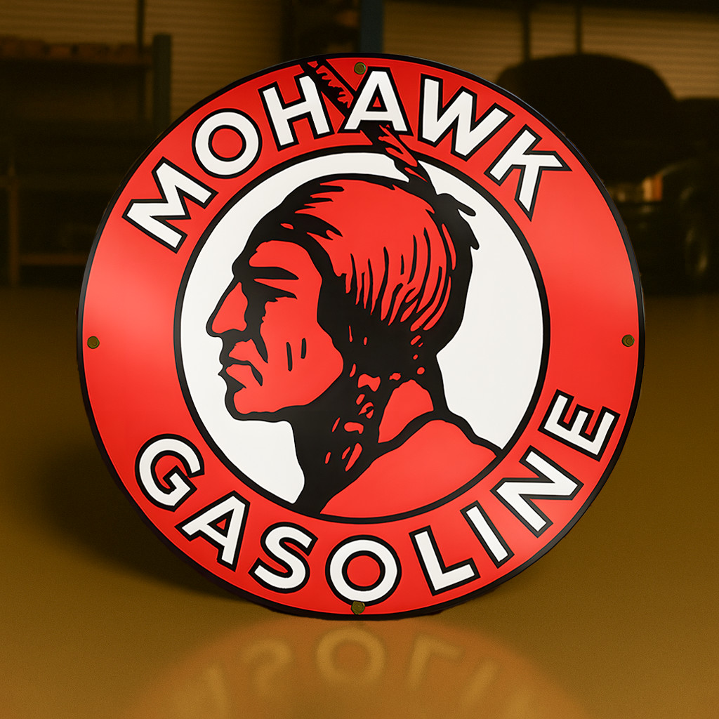 Vintage Mohawk Gasoline Heavy Metal Sign XL    - 19.7