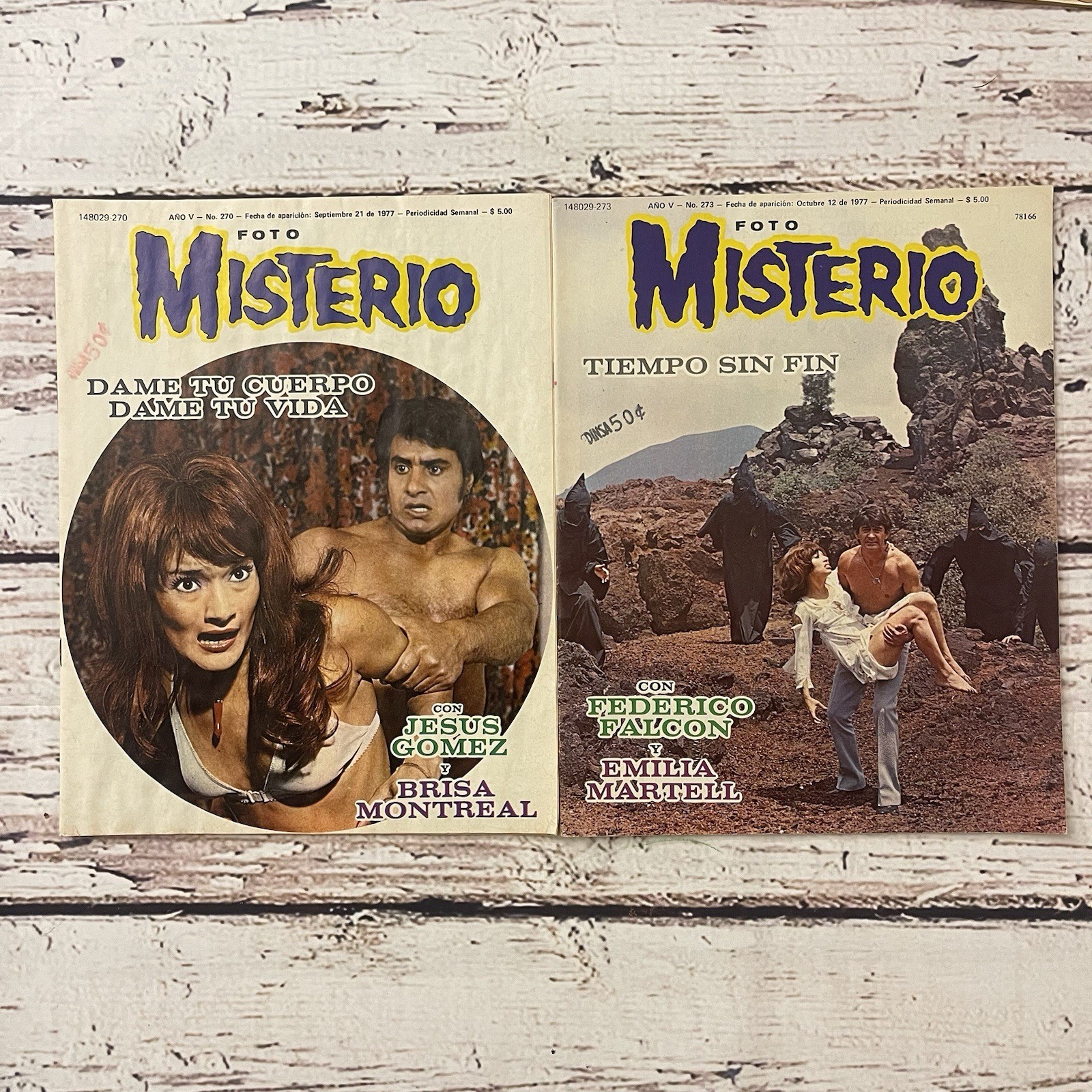 Vintage Misterio #270 #273 Horror Fotonovela Mexico 1970s Lot Emilia Martell
