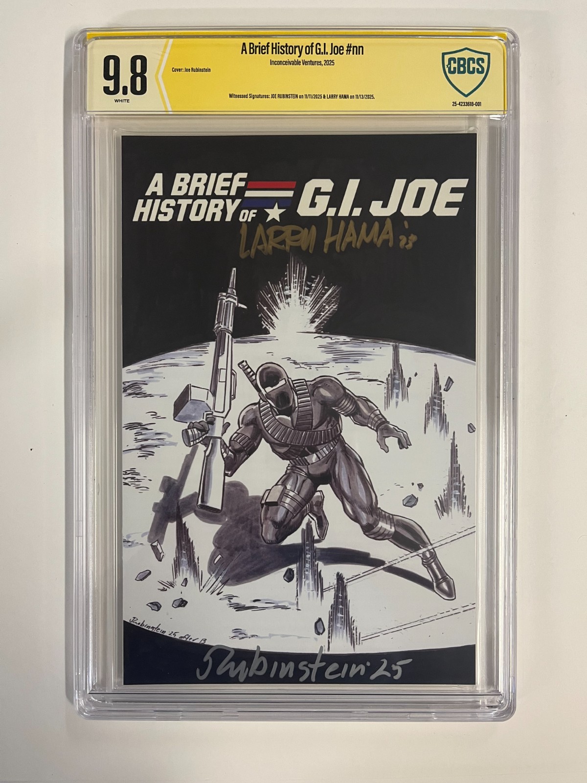 A Brief History of G.I.Joe 2X signed; Larry Hama, Joe Rubinstein CBCS 9.8 LE/100 A Brief History of G.I.Joe 2X signed; Larry Hama, Joe Rubinstein CBCS 9.8 LE/100