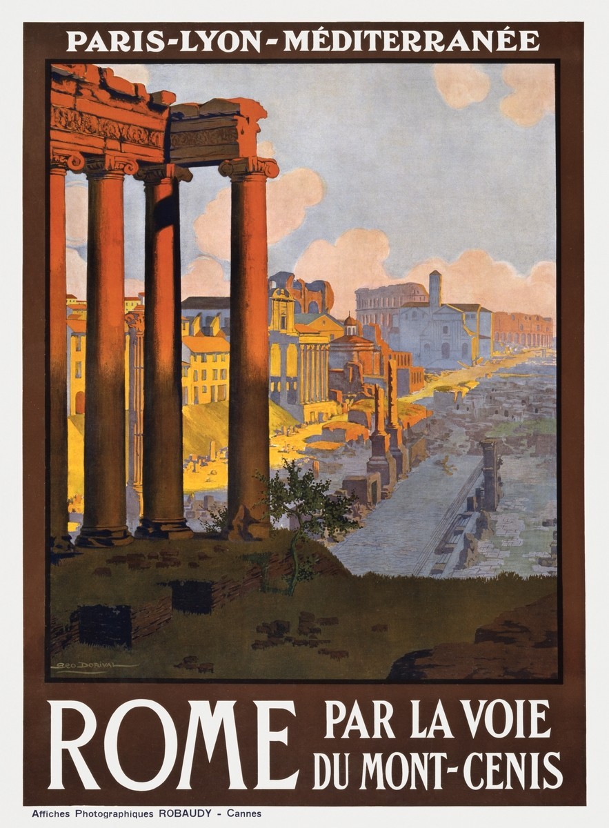 Vintage Rome Italy Travel Art Poster Print Vintage Rome Italy Travel Art Poster Print