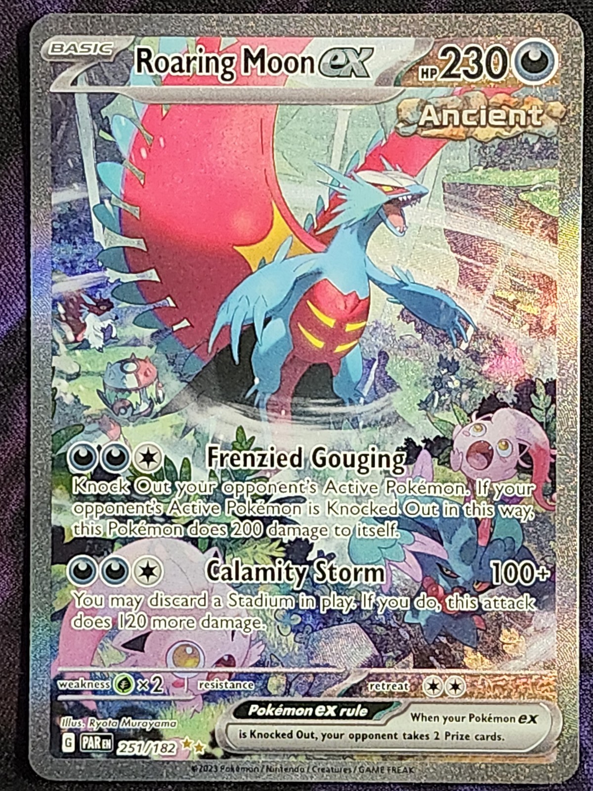 Pokemon Roaring Moon EX 251/182 Paradox Rift PAR