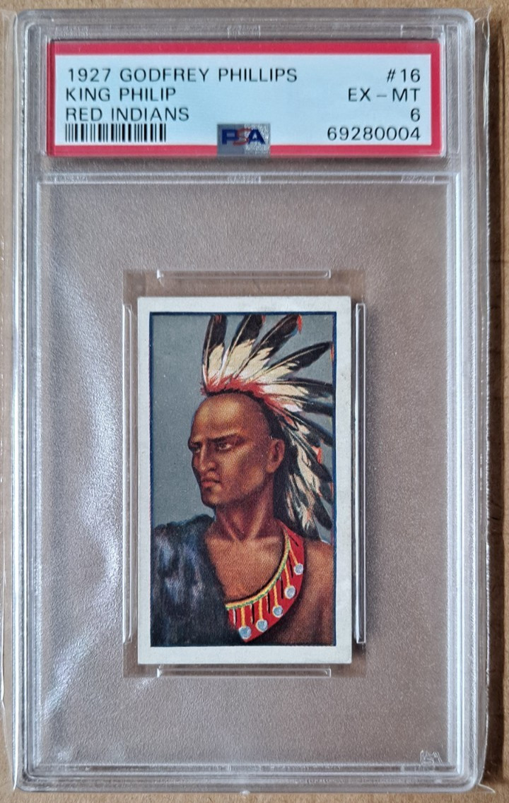1927 Godfrey Phillips Red Indians #16 King Philip PSA 6
