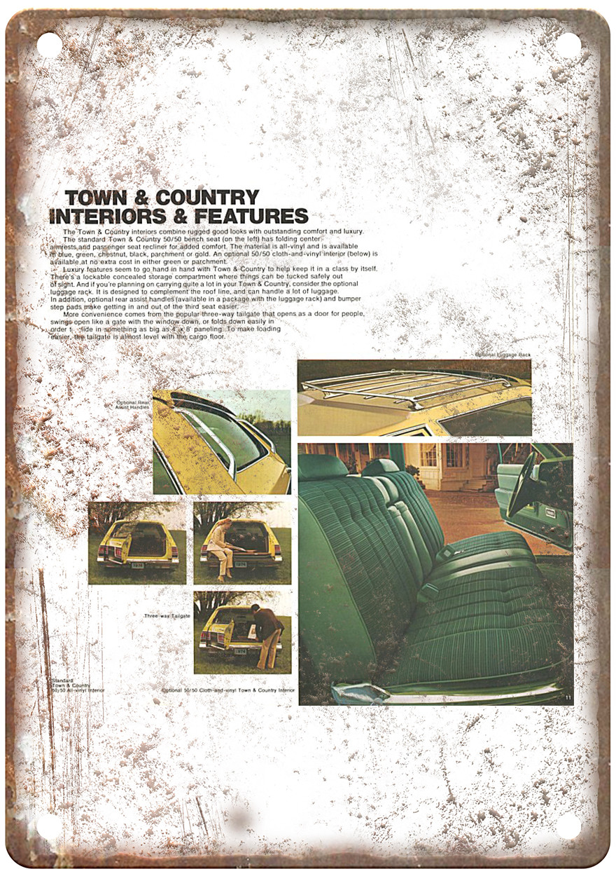 1974 Chrysler Vintage Auto Ad Retro Look Metal Sign AM4641