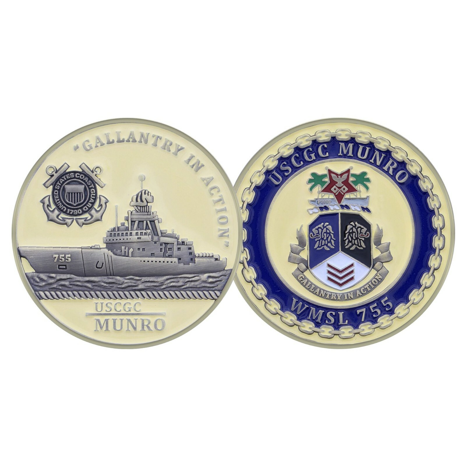 USCG COAST GUARD USCGC CUTTER MUNRO WMSL-755 1.75\