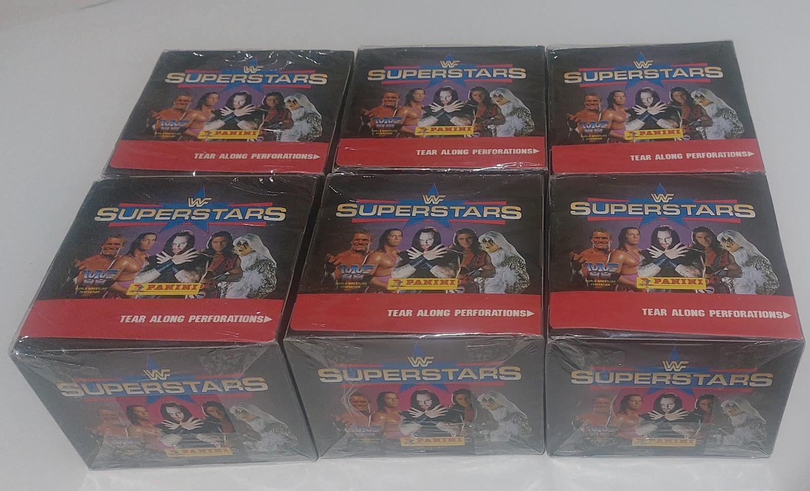 Panini Lot 6× Sealed Boxes 50 Packs WWF Wrestling Superstars 1997 The ROCK MINT