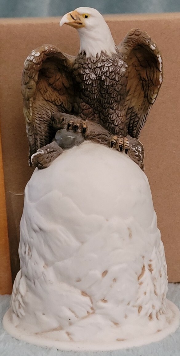 Vintage PORCELAIN BELL WITH EAGLE BIRD