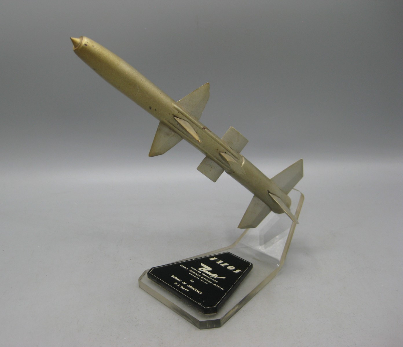 Vtg 1950's Bendix Talos RIM-8 Missile Contractor Desktop Desk Display Wood Model Vtg 1950's Bendix Talos RIM-8 Missile Contractor Desktop Desk Display Wood Model