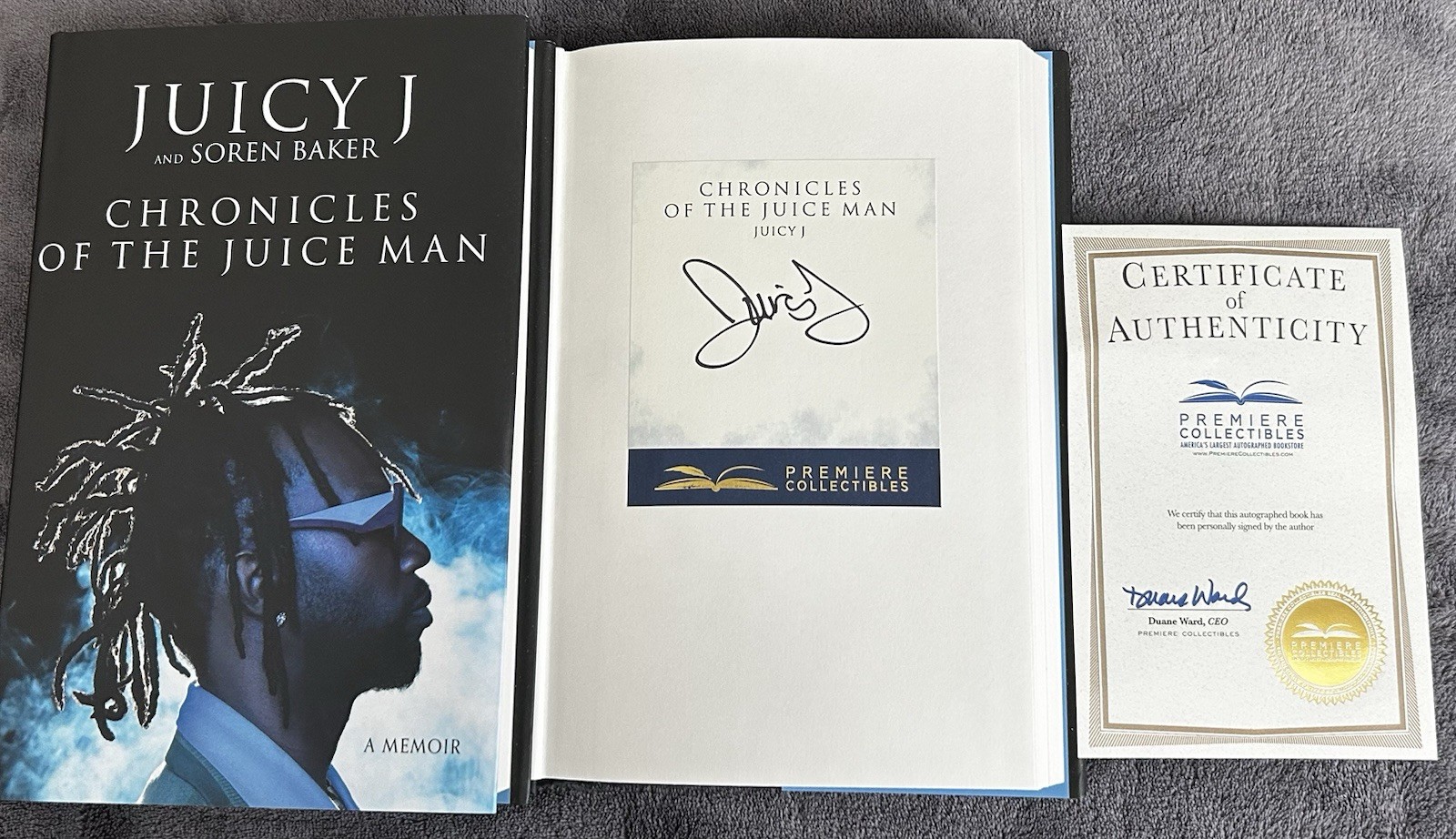 JUICY J SIGNED Chronicles of the Juice Man BOOK COA AUTOGRAPH JUICY J SIGNED Chronicles of the Juice Man BOOK COA AUTOGRAPH