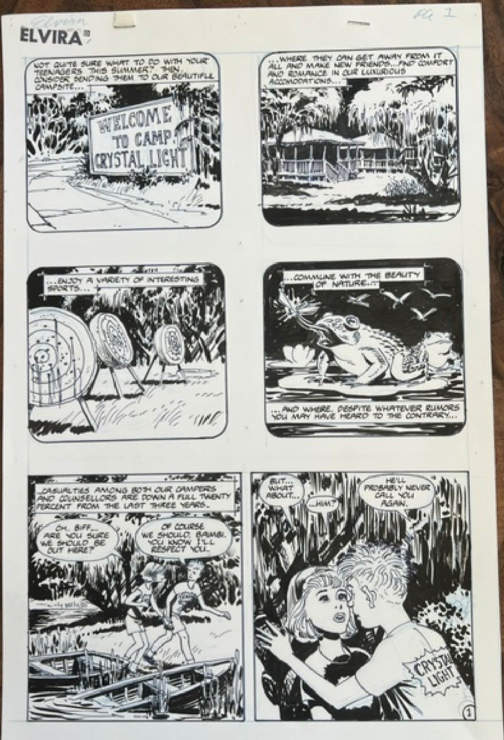 Dan Spiegle - ELVIRA, MISTRESS OF DARKNESS #2 Original DC Horror Comic Page - 3