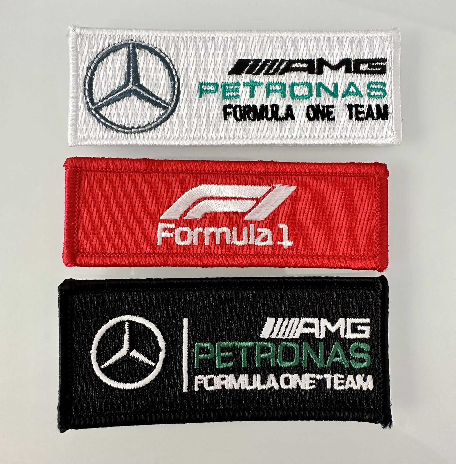 NEW 3 Pack Mercedes Petronas F1 Racing Embroidered Iron On Sew On Patch 3