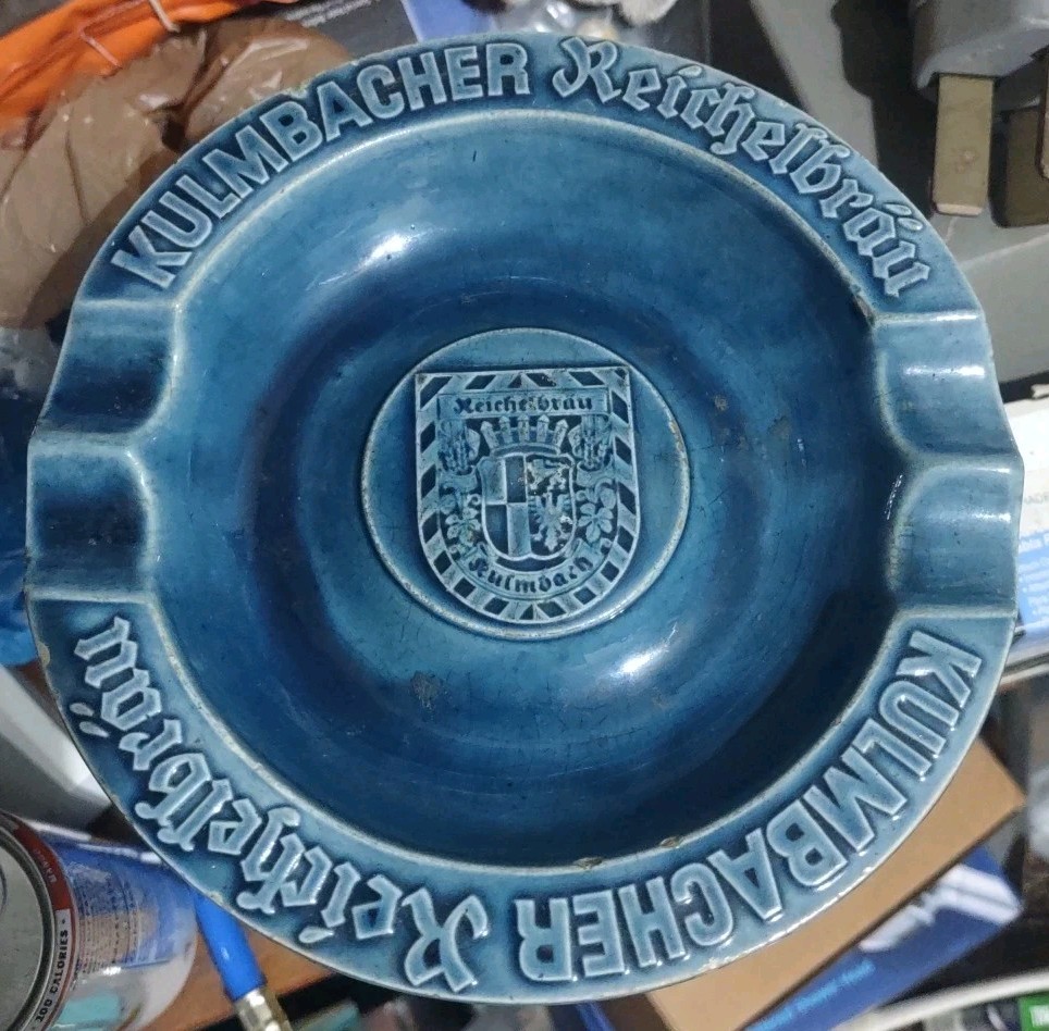 Weihenstephan Oldest Brewery in the World Blue Ceramic Ashtray Germany Weihenstephan Oldest Brewery in the World Blue Ceramic Ashtray Germany