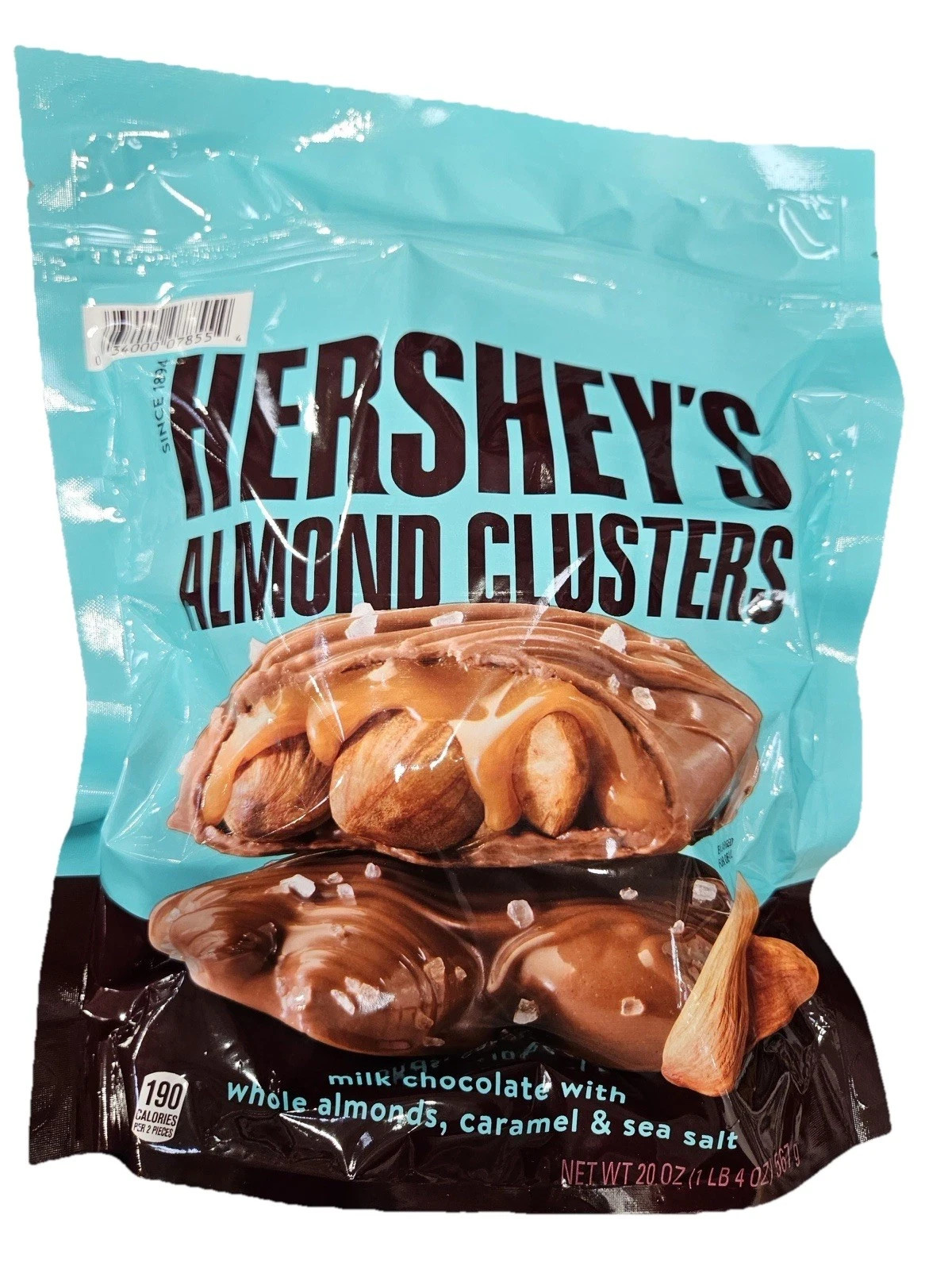 Hersheys Almond Clusters Milk Chocolate With Almonds, Caramel And Sea Salt 20 Oz Hersheys Almond Clusters Milk Chocolate With Almonds, Caramel And Sea Salt 20 Oz