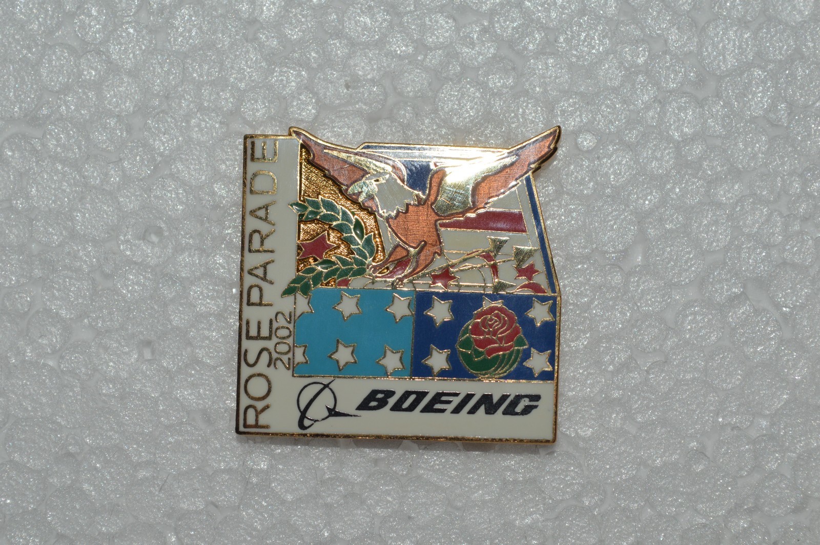 2002 Rose Bowl Parade Boeing Float Pin Commemorative Metal Pin Rare 
