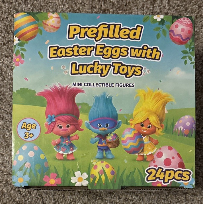 PRE-FILLED EASTER EGGS WITH LUCKY TOYS 24pcs- TROLLS