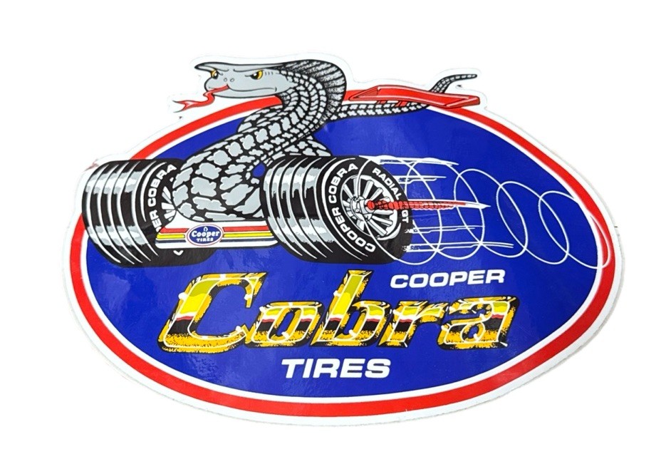 Vintage COOPER Cobra Tires - Original Vintage Racing Decal/Sticker