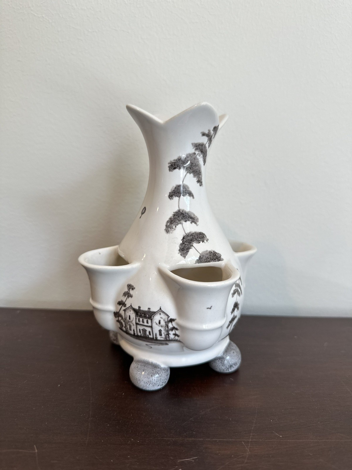 Juliska Country Estate Garden Follies Tulipiere Flower Vase Retired Flint 6 1/4”
