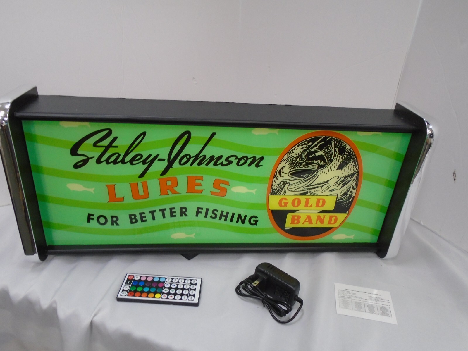 Stanley Johnson Lures LED Display lighted sign lightbox Wall Light Stanley Johnson Lures LED Display lighted sign lightbox Wall Light