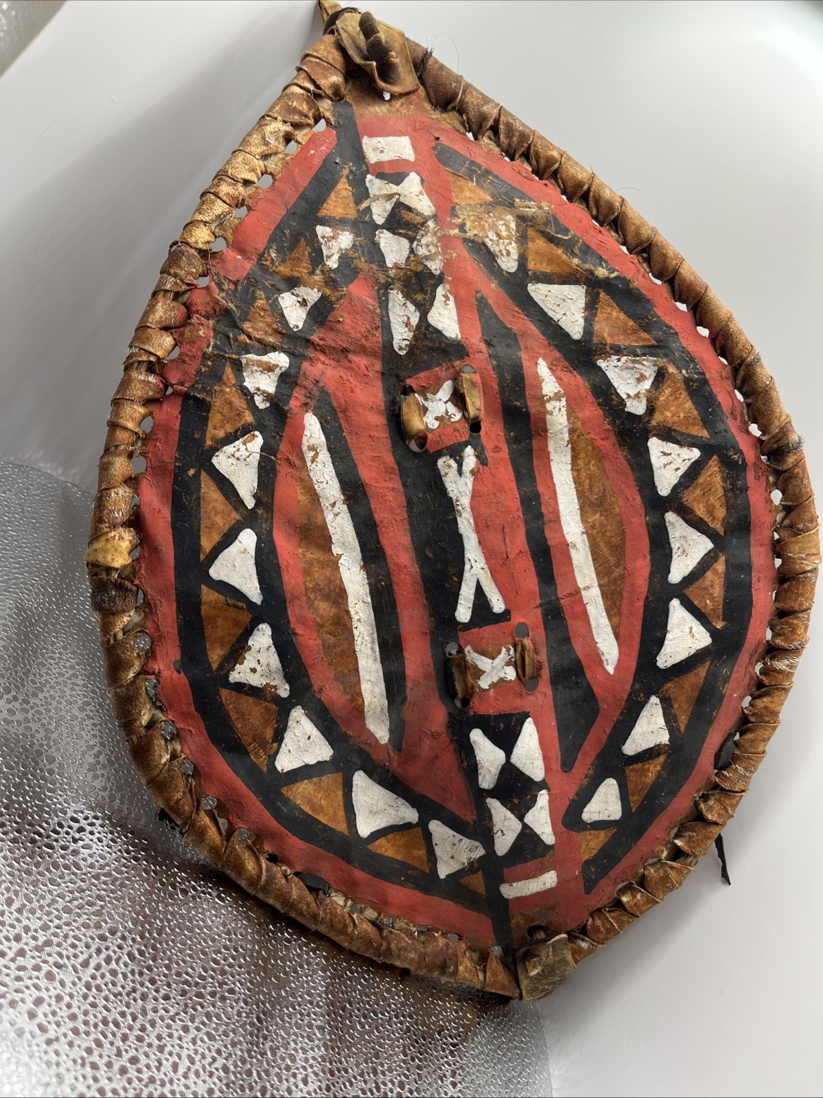 VINTAGE African Masai Shield HAND-MADE Authentic African ART VINTAGE African Masai Shield HAND-MADE Authentic African ART