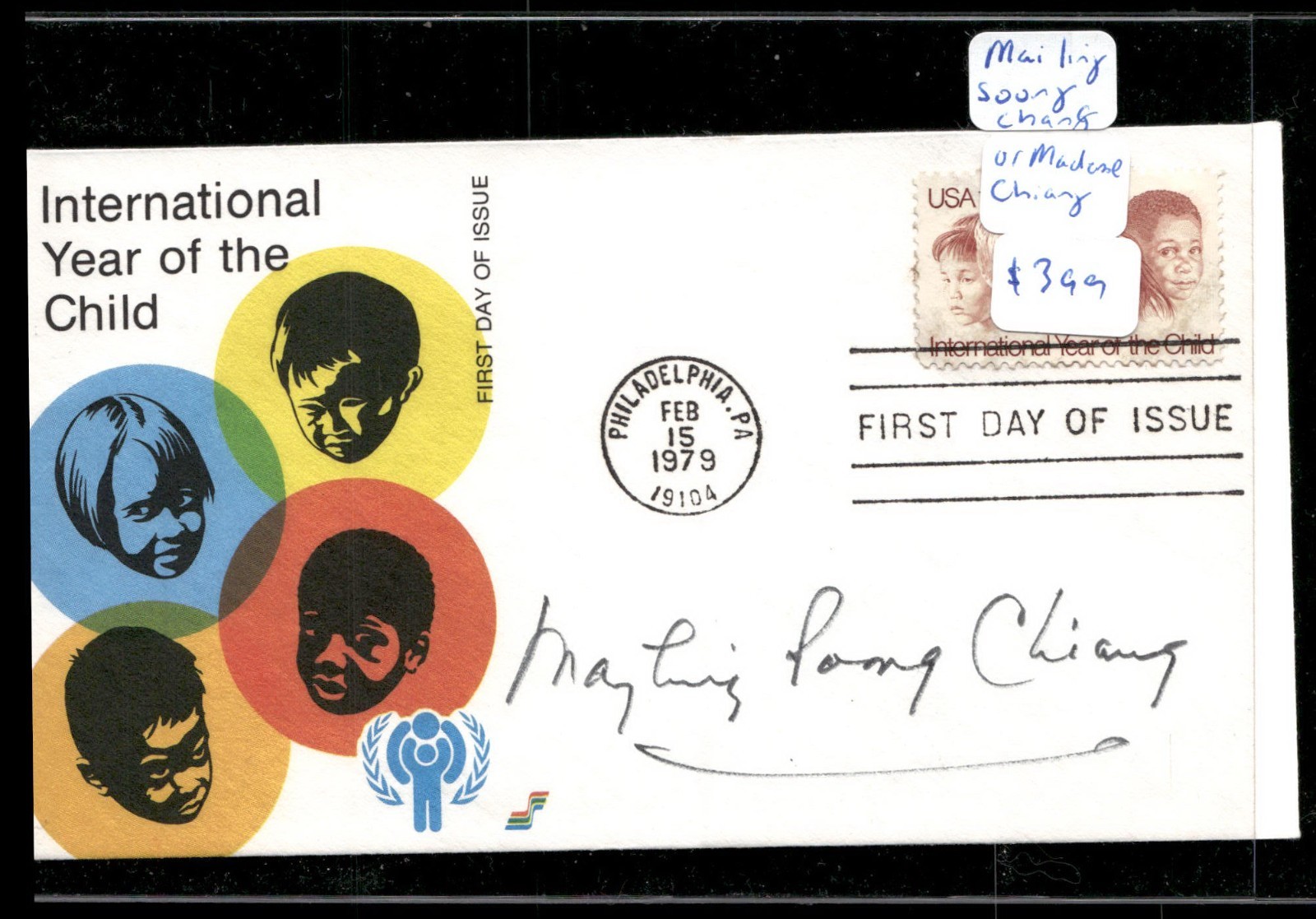 Mailing Soong Chang Madame Chiang Signed 1st Day AUTO Over 1000 Covers 4 sale Mailing Soong Chang Madame Chiang Signed 1st Day AUTO Over 1000 Covers 4 sale