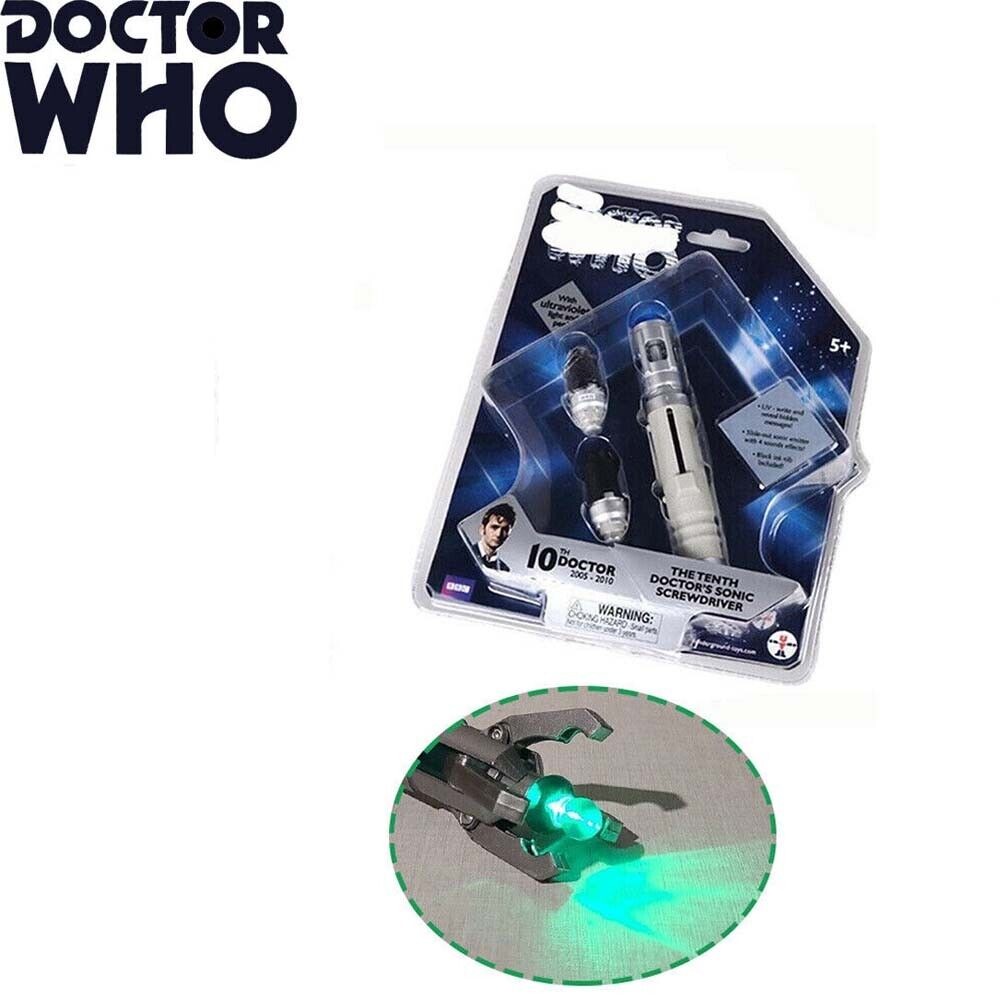 DOCTOR&WHO 10th Doctor Sonic Screwdriver Ultraviolet Light & Pen Toy Xmas Gift