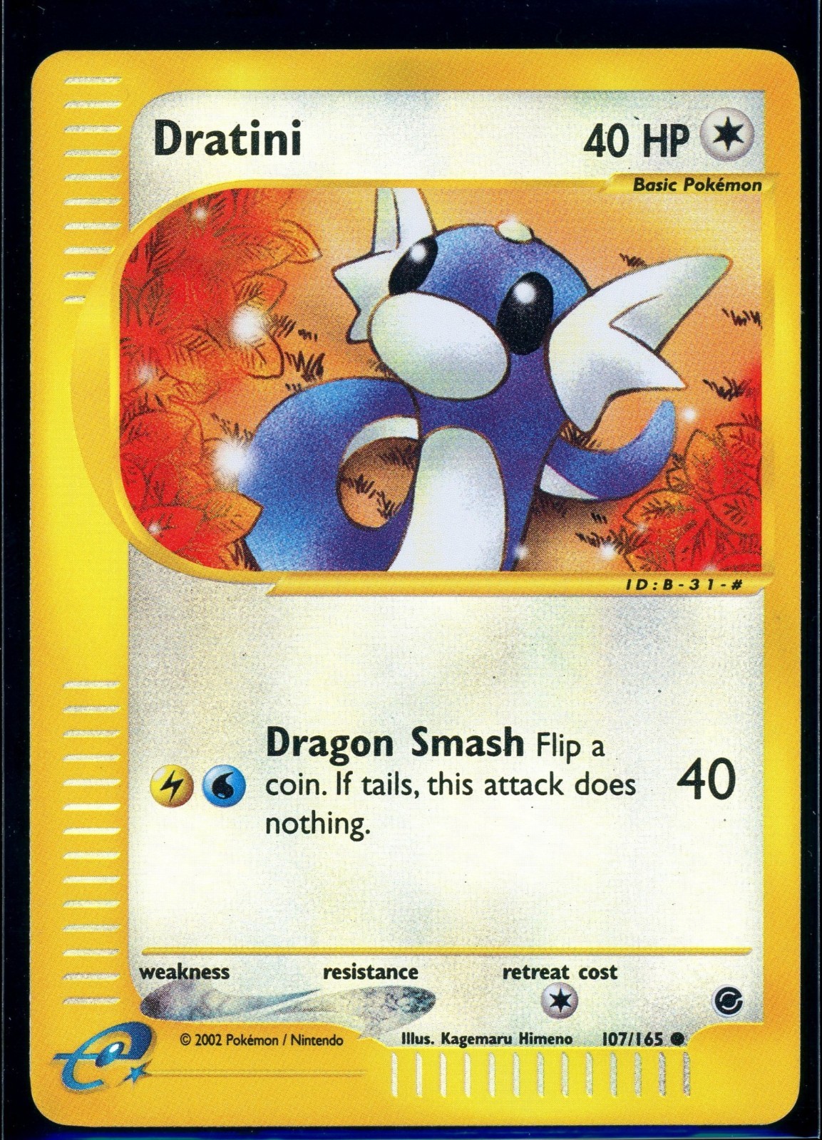 Pokemon EXPEDITION - #107/165 Dratini - Reverse Holo - ENG - Near Mint