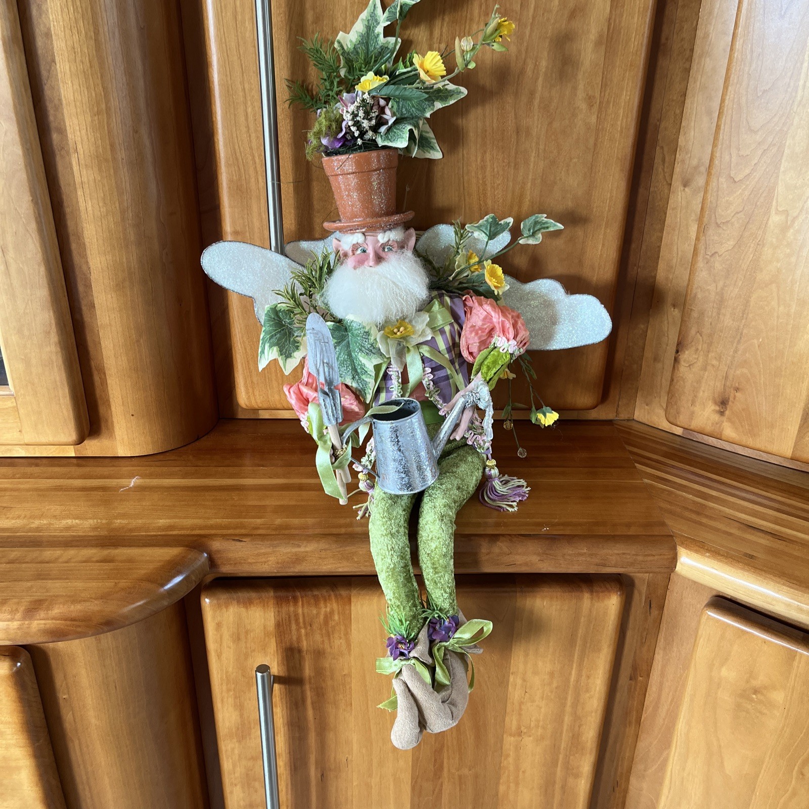 Vtg. Mark Roberts Fairy Flower Pot Garden Gardening Floral Spring Summer Large Vtg. Mark Roberts Fairy Flower Pot Garden Gardening Floral Spring Summer Large