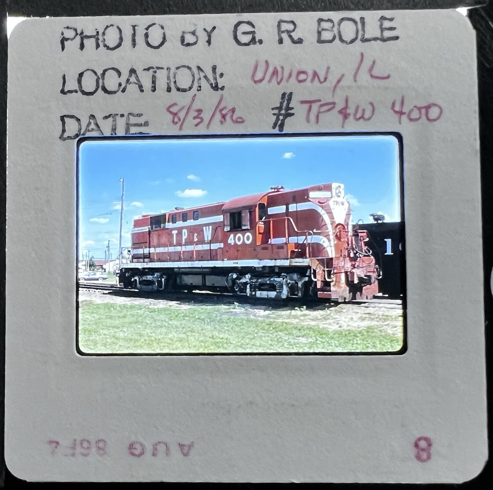 Vint. 1986 35mm Train/Railroad Slide 400, Topeka, Peoria & Western, Union, IL Vint. 1986 35mm Train/Railroad Slide 400, Topeka, Peoria & Western, Union, IL