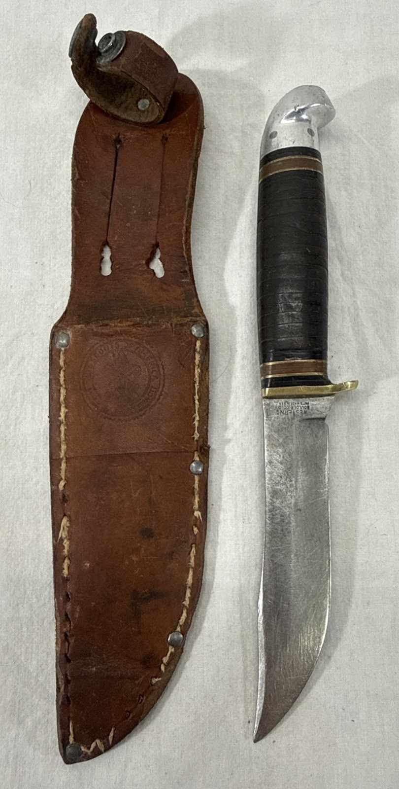 Vintage Western Fixed Blade Knife Boulder CO. Pat\'D USA 1935-1950 Boy Scouts
