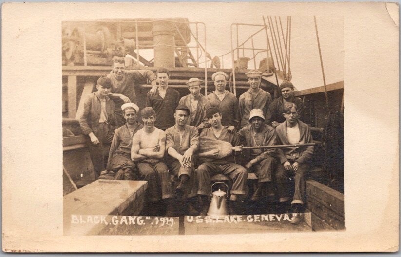 Vintage 1919 U.S. NAVY Photo RPPC Postcard \