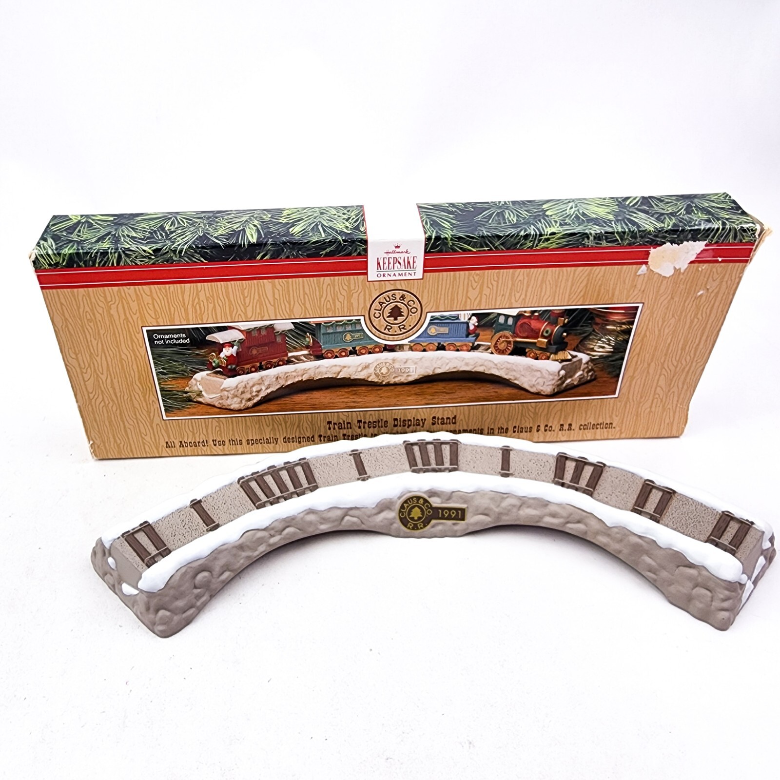 Vintage Hallmark Keepsake Claus & Co RR  1991 Train Trestle Display Replacement