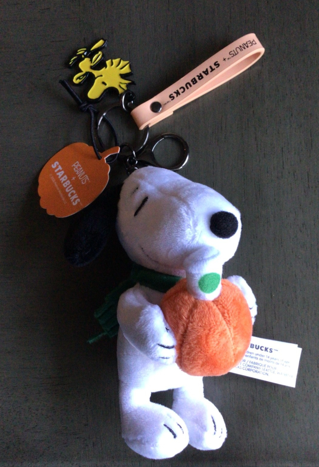 Authentic Peanuts + Starbucks 2026 The Great Pumpkin Snoopy Plush Bag Charm Authentic Peanuts + Starbucks 2026 The Great Pumpkin Snoopy Plush Bag Charm