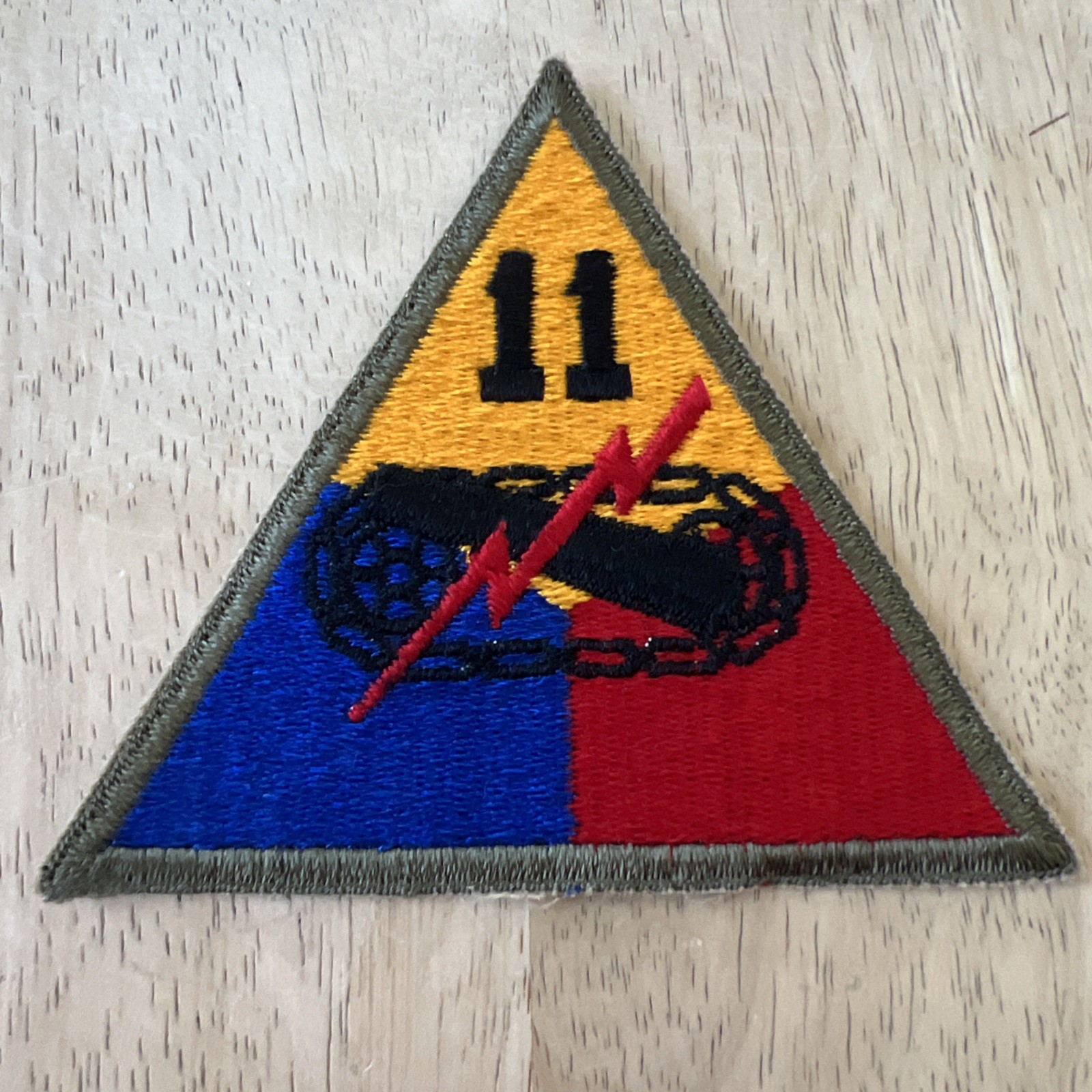 Vintage 11th Armored Division Patch WWII Original Army Thunderbolt Vintage 11th Armored Division Patch WWII Original Army Thunderbolt