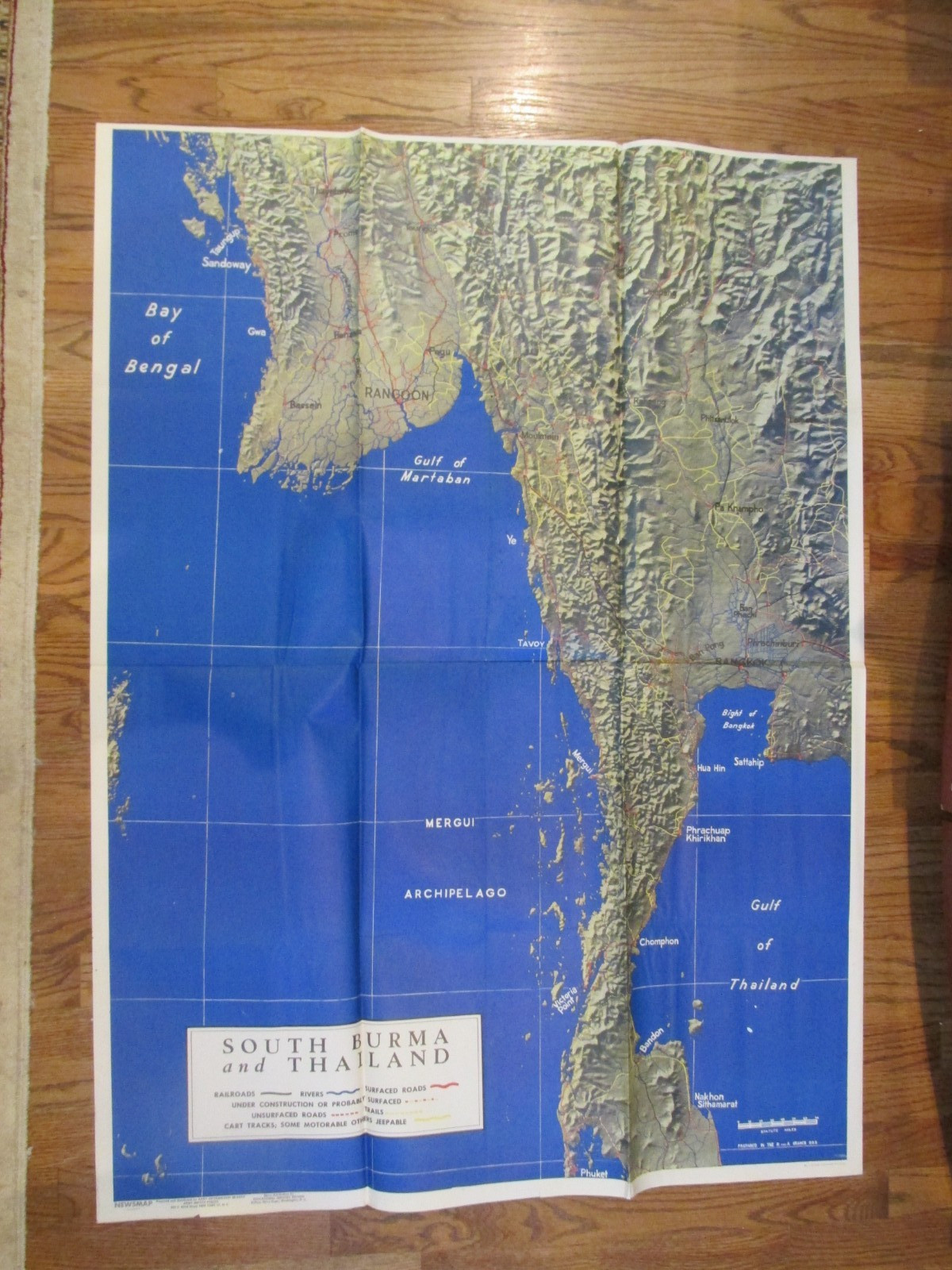 Newsmap propaganda poster 25 December 1944 Burma Richard Eads Harrison map