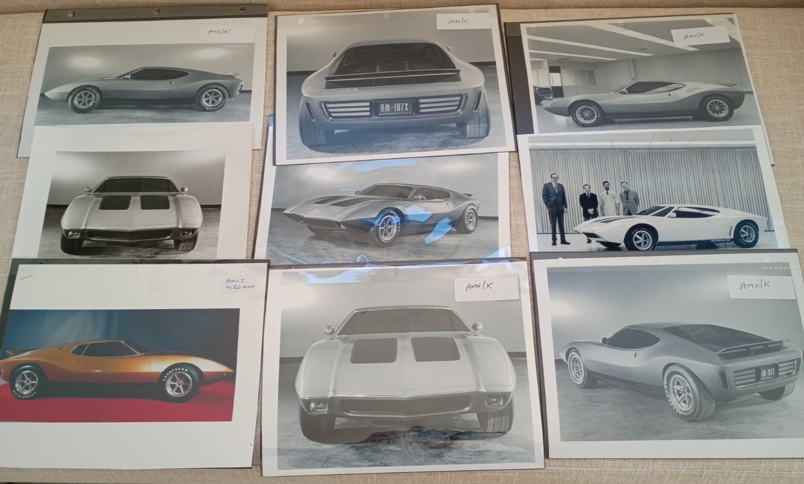 Nine rare American Motors AMX/3 concept car photos- original 8x10 prints