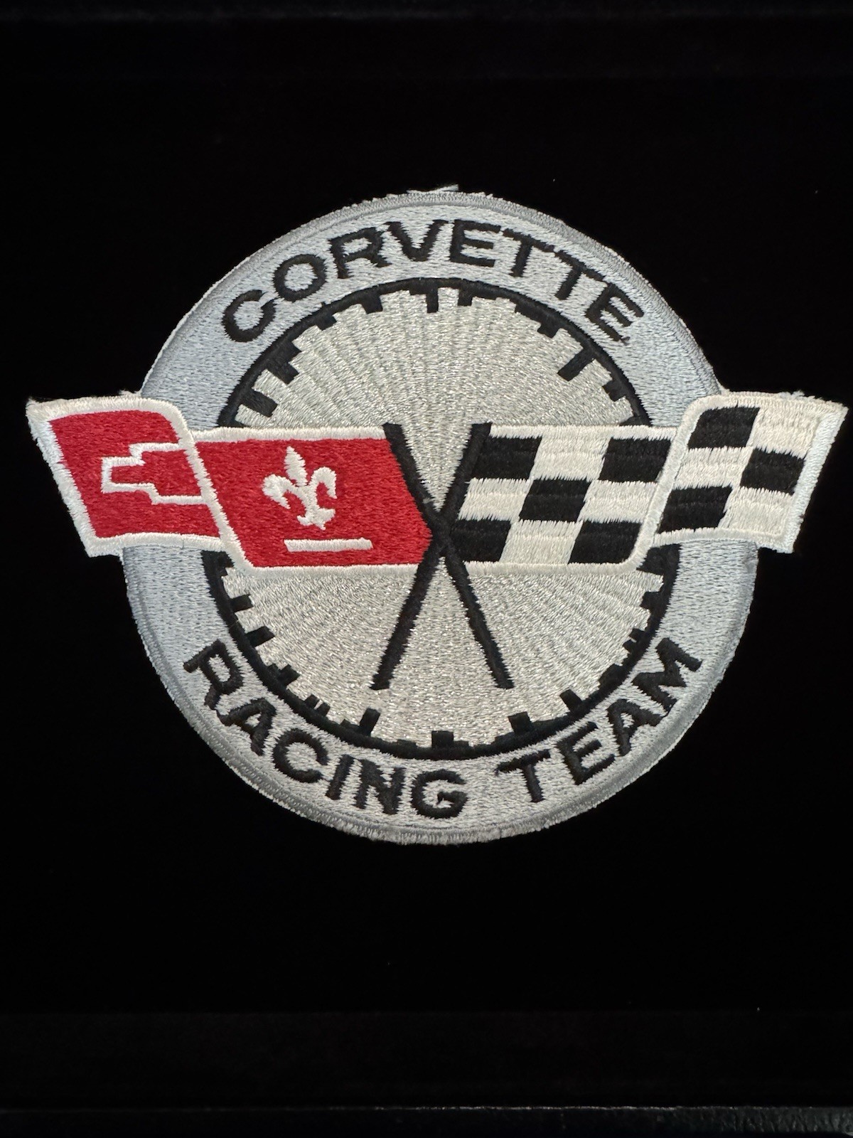LARGE NEW UNUSED VTG CORVETTE RACING TEAM 7.5” X 6\