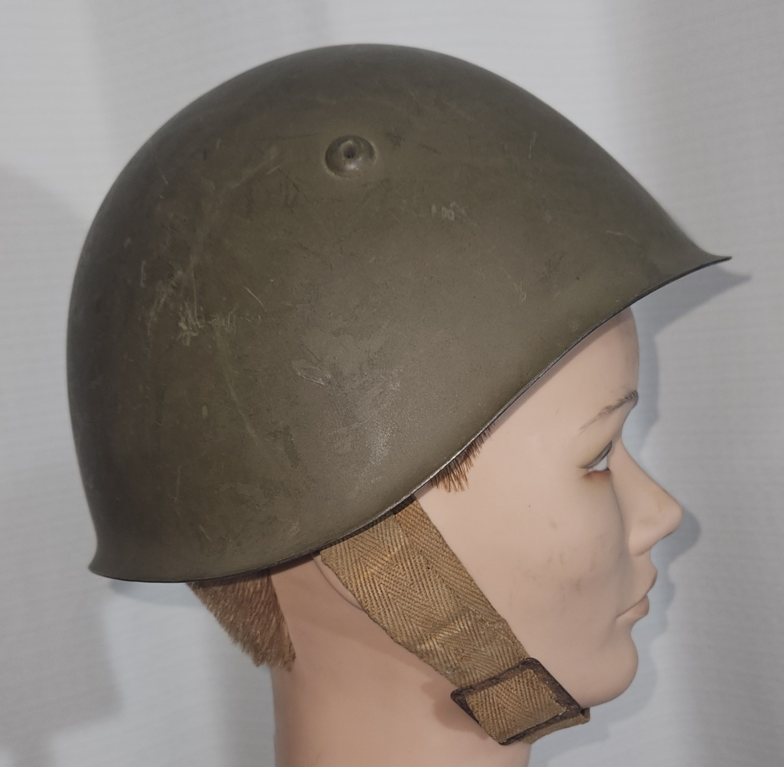 Original WWII Italian M33 Helmet with Liner & Chinstrap Size 56