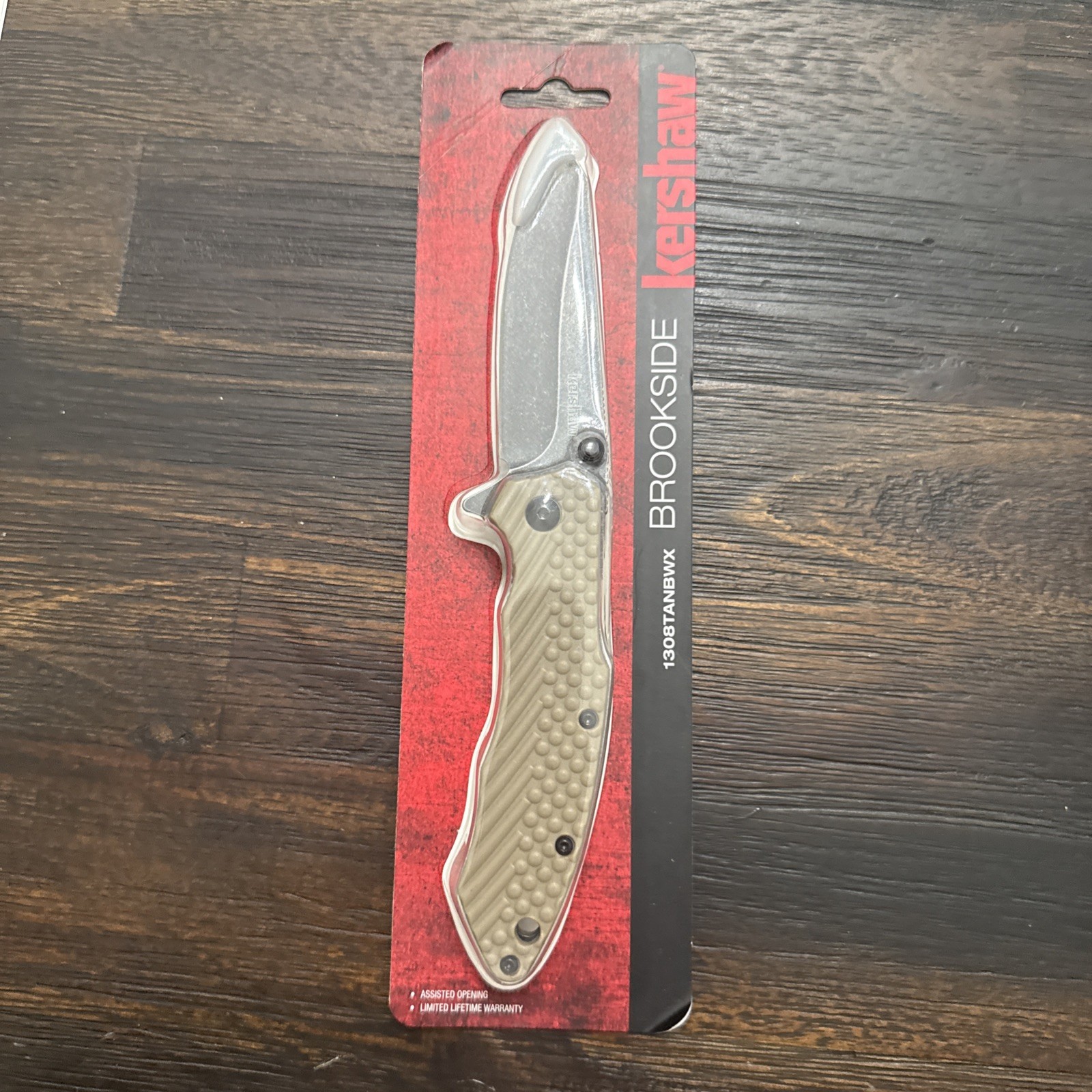 Kershaw Tan Handle Brookside Linerlock Folding Pocket Knife