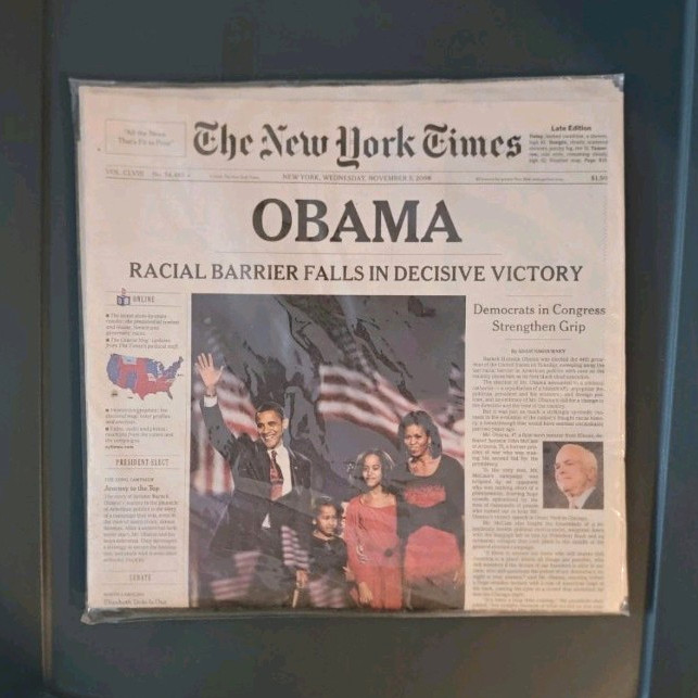Mint Sealed November 5, 2008 Election Obama Win New York Times Newspaper Mint Sealed November 5, 2008 Election Obama Win New York Times Newspaper