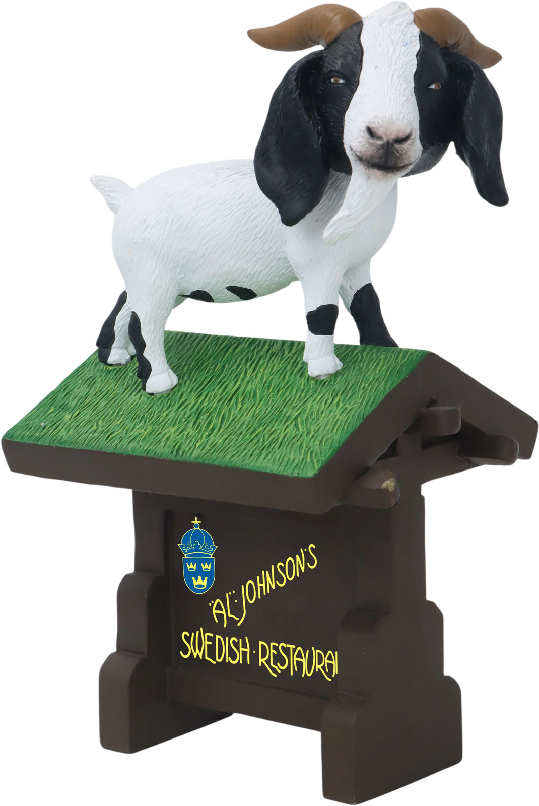 Al Johnson's Swedish Restaurant Goat On Roof Bobblehead Al Johnson's Swedish Restaurant Goat On Roof Bobblehead