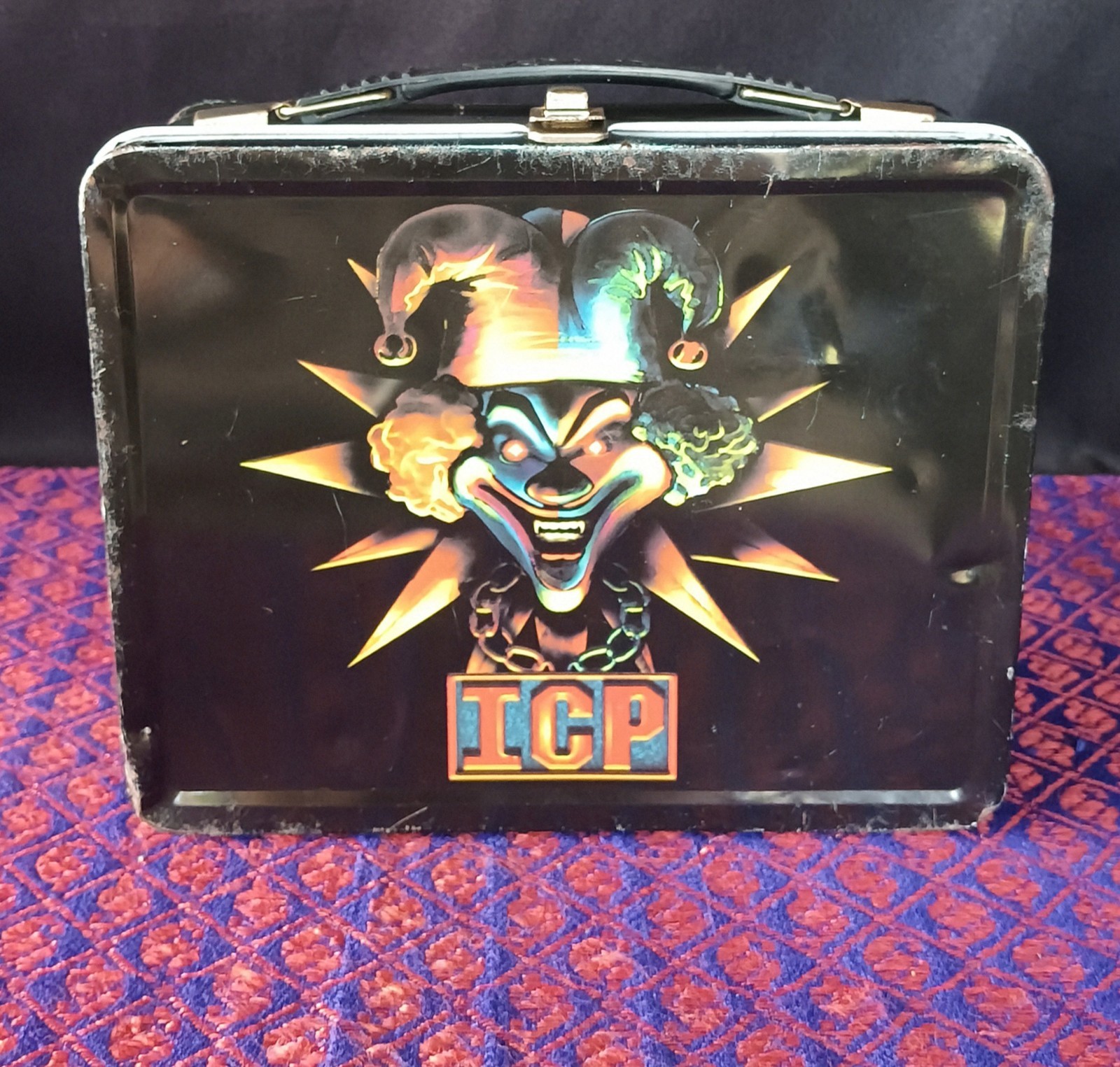 Vtg Insane Clown Posse Metal Lunch Box/Thermos Psychopathic Records Limited 2001 Vtg Insane Clown Posse Metal Lunch Box/Thermos Psychopathic Records Limited 2001