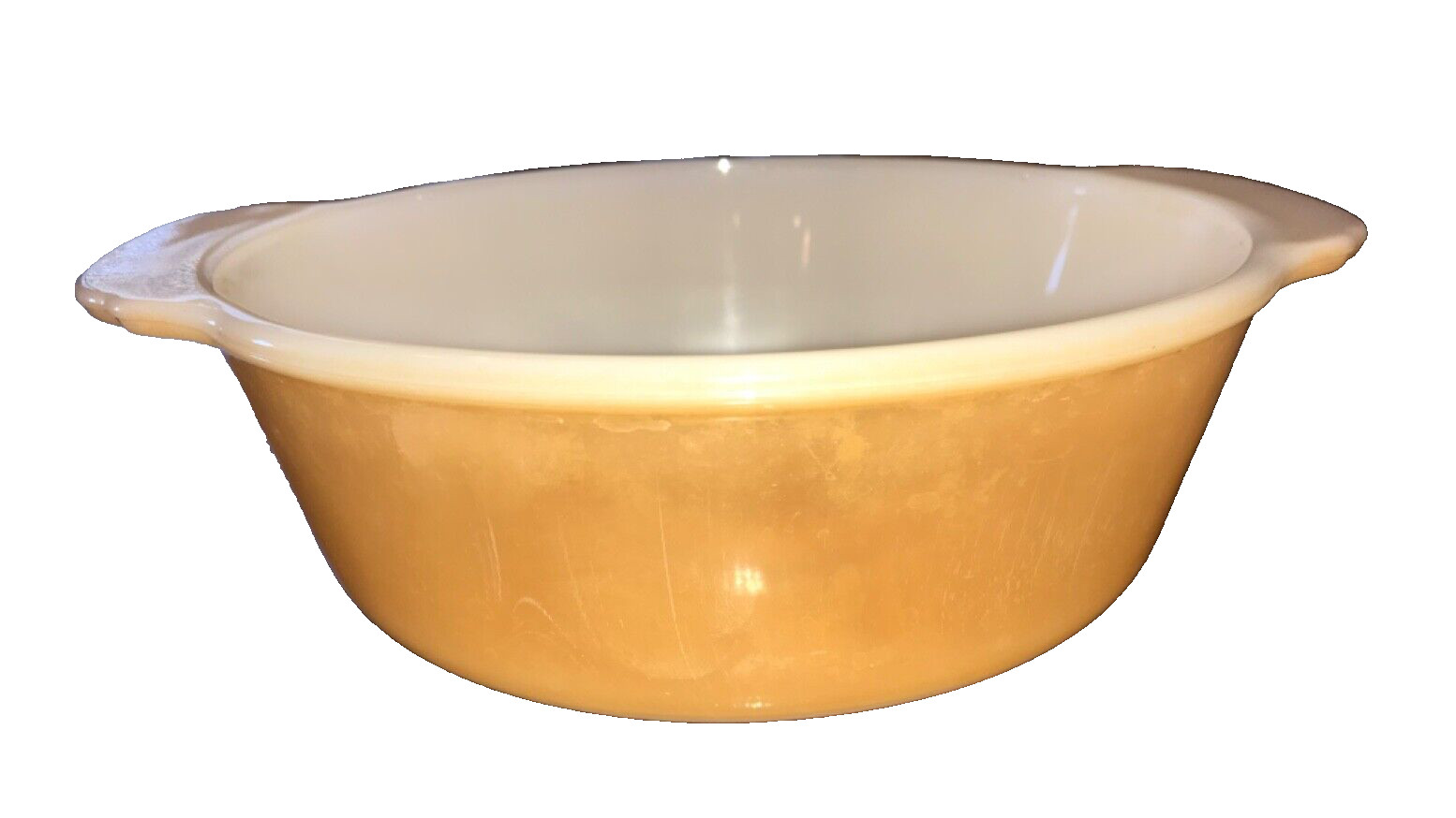 ANCHOR HOCKING FIRE-KING PEACH LUSTRE OVENWARE 1qt BAKING DISH CASSEROLE GUC