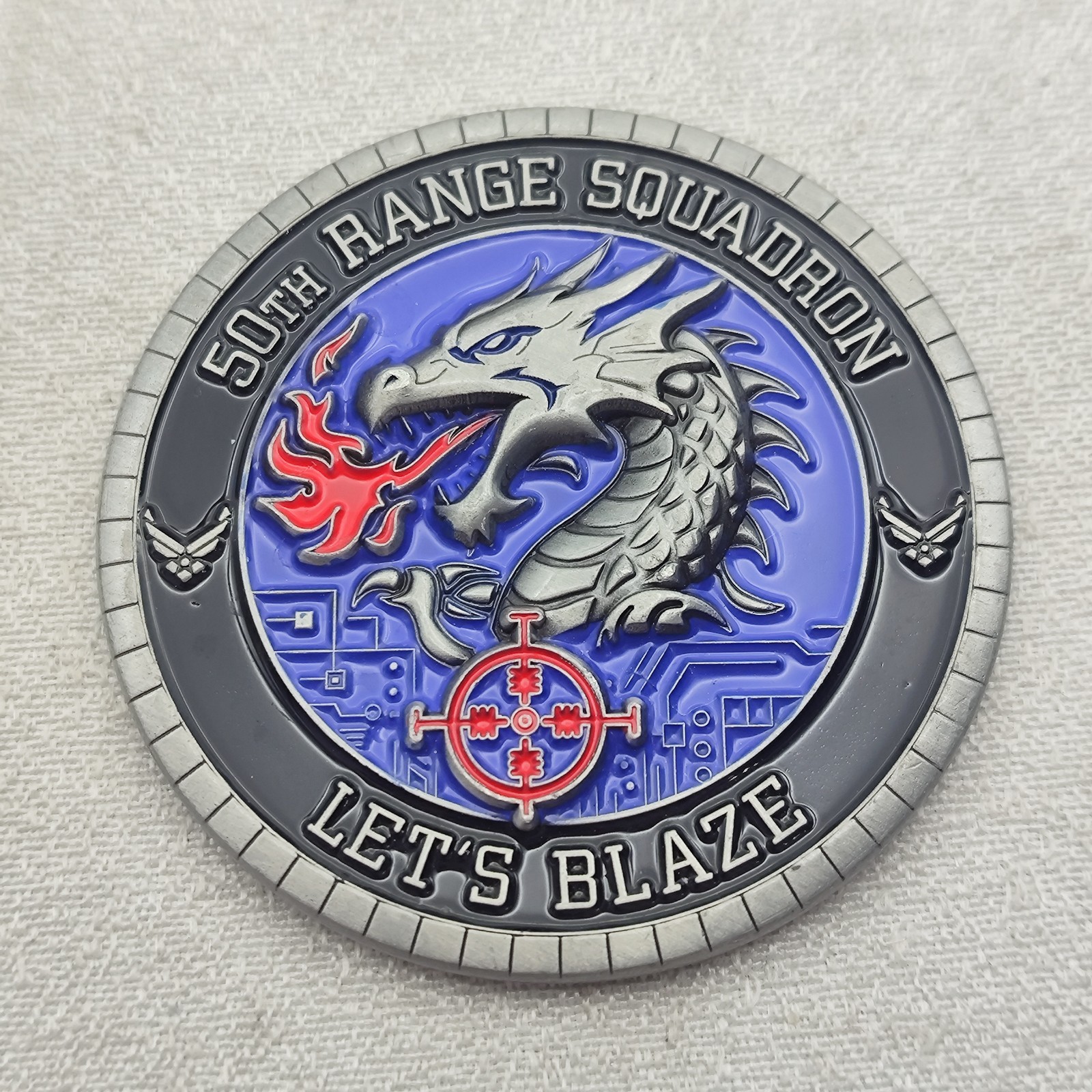 USAF 50th Range Squadron Forge in Fire to Dominate War Challenge Coin