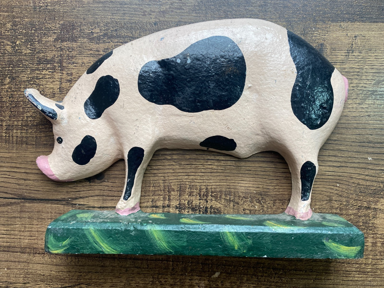 Vintage Heavy Cast Iron Spotted Pig Farmhouse Decor Doorstop Vintage Heavy Cast Iron Spotted Pig Farmhouse Decor Doorstop