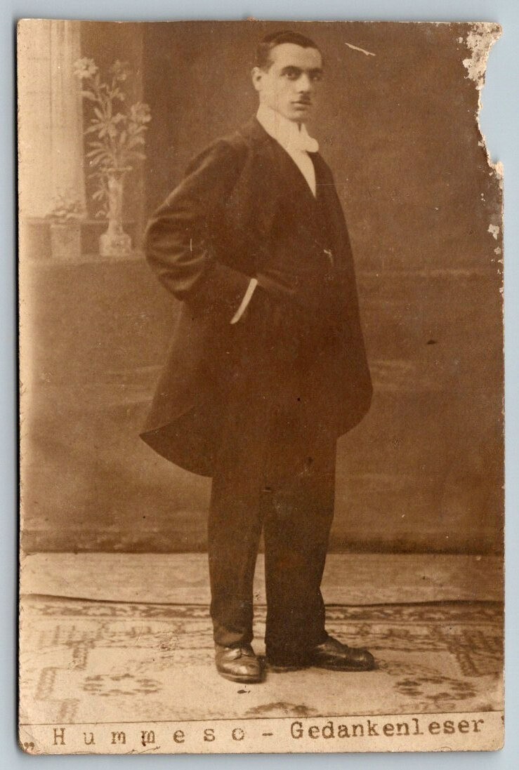 Rare RPPC German Magician Mind Reader Postcard Rare RPPC German Magician Mind Reader Postcard