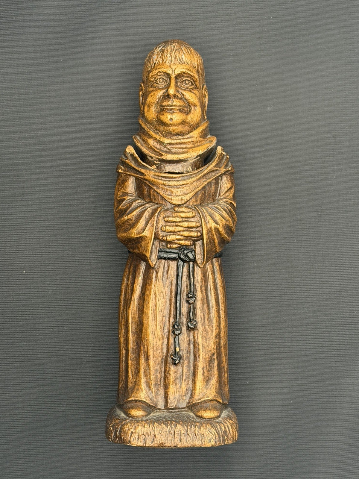 Vintage Syroco Monk Wooden Figure Corkscrew