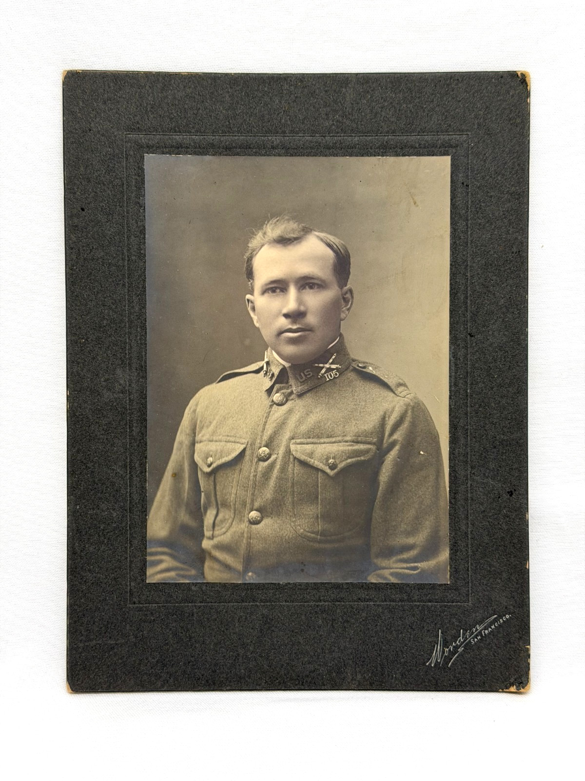 Antique Original Photo World War 1 Military Soldier in Uniform 105th Infantry Antique Original Photo World War 1 Military Soldier in Uniform 105th Infantry